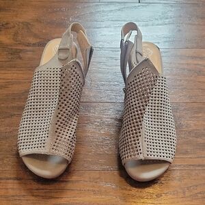 Elegant Gray Women's Slingback Sandals